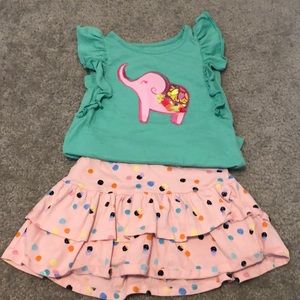 Girls shirt and skort